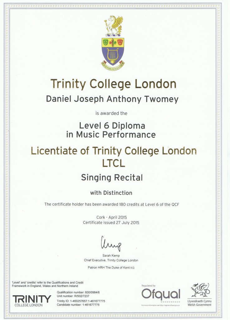 Official Certificate